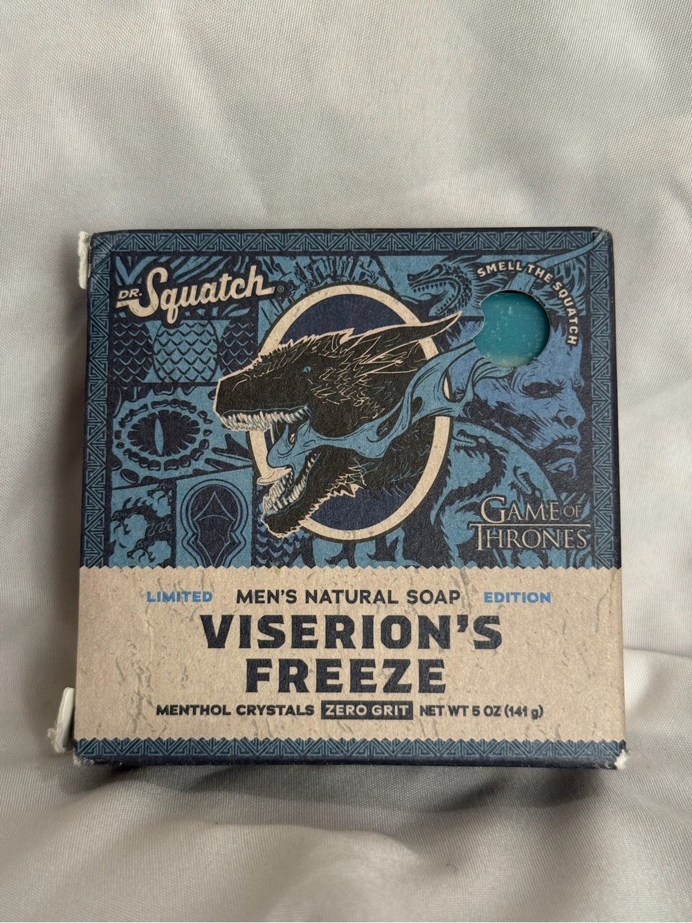 Dr. Squatch GOT Viserion's Freeze Men's Natural Bar Soap - Blue Mint and Pine